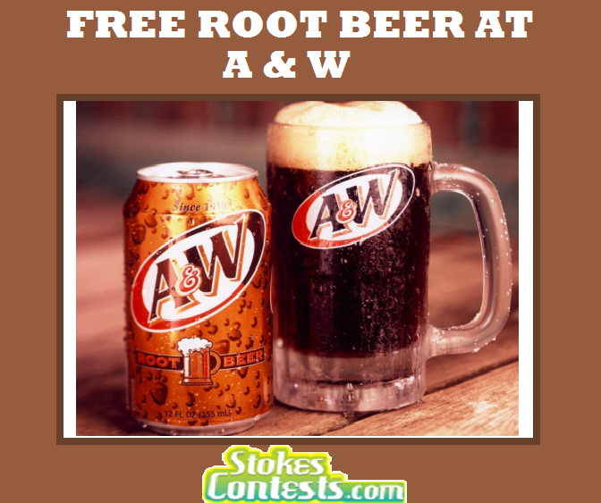 Image FREE Root Beer at A & W Canada TODAY ONLY!