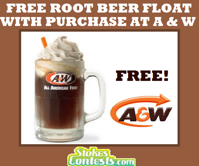 Image FREE Root Beer Float with Any Purchase at A & W