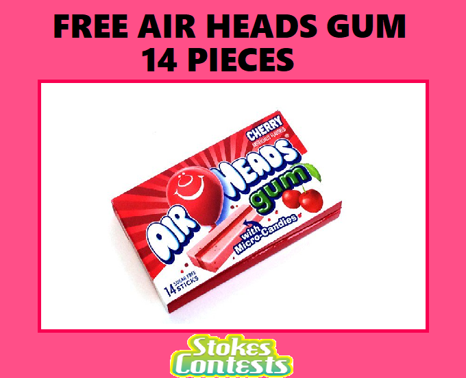 Image FREE Air Heads Gum, 14-Piece TODAY ONLY!