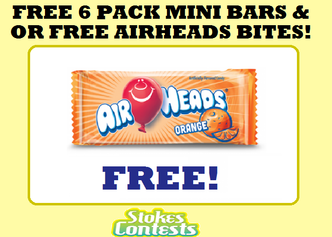 Image FREE 6 Pack Mini Bars or FREE Airheads Bites TODAY ONLY!