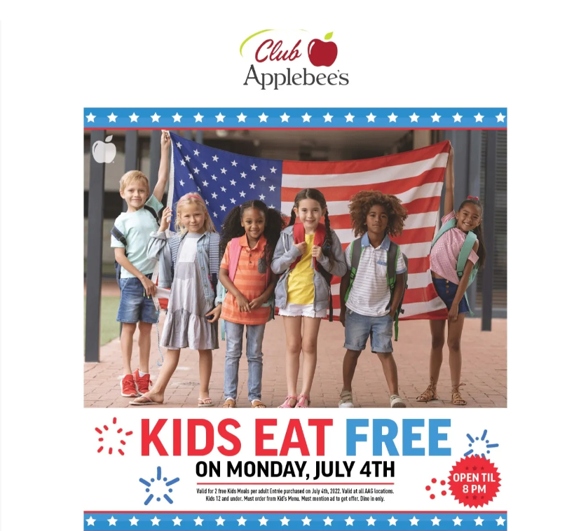 Image Kids Eat FREE At Applebee’s! TODAY ONLY!