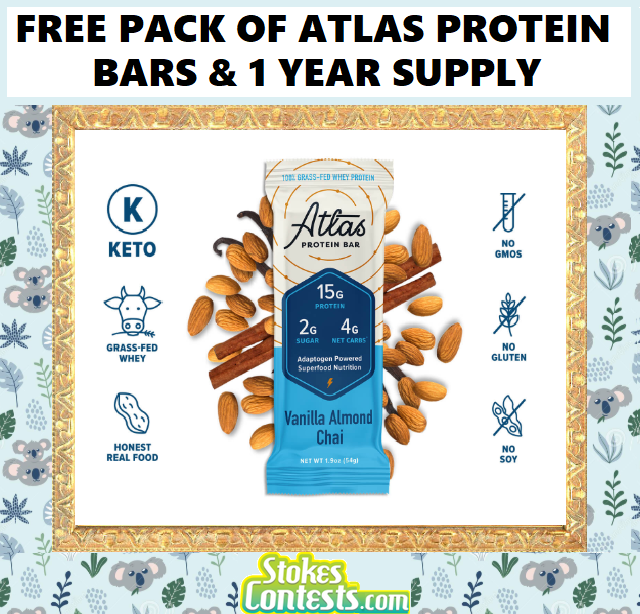 Image FREE PACK of Atlas Protein Bars & 1 Year Supply!