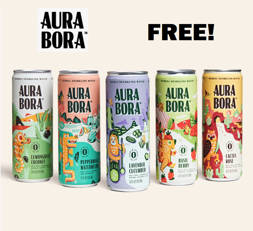 Image FREE Aura Bora Herbal Sparkling Water