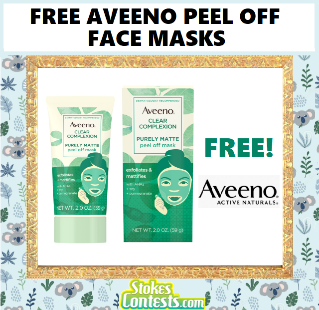Image FREE Aveeno Peel Off Face Masks
