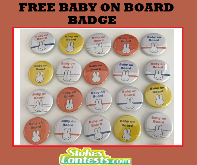 Image FREE Baby on Board Badge.