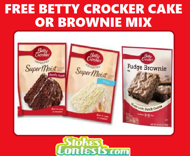 Image FREE Betty Crocker Cake or Brownie Mix