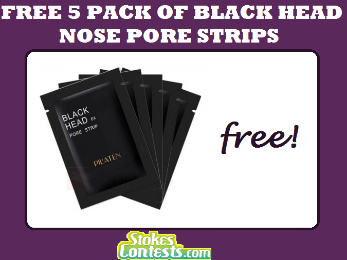 Image FREE 5 Pack of Blackhead Nose Pore Strips