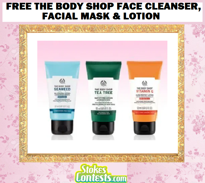 Image FREE The Body Shop Face Cleanser, Facial Mask & Lotion