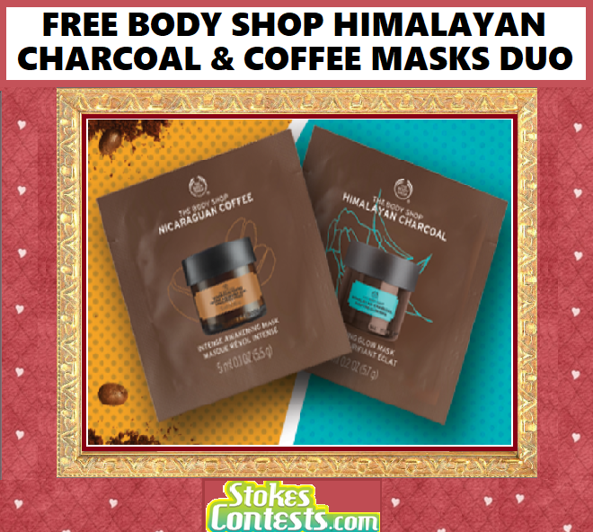 Image FREE Body Shop Himalayan Charcoal & Coffee Face Masks Duo