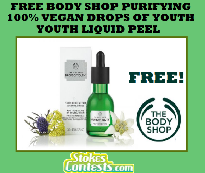 Image FREE Body Shop Purifying 100% Vegan Drops of Youth Youth Liquid Peel Samples