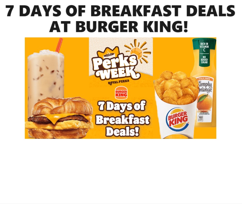 Image 7 Days of “Daylight Saving Time” Breakfast Deals at Burger King