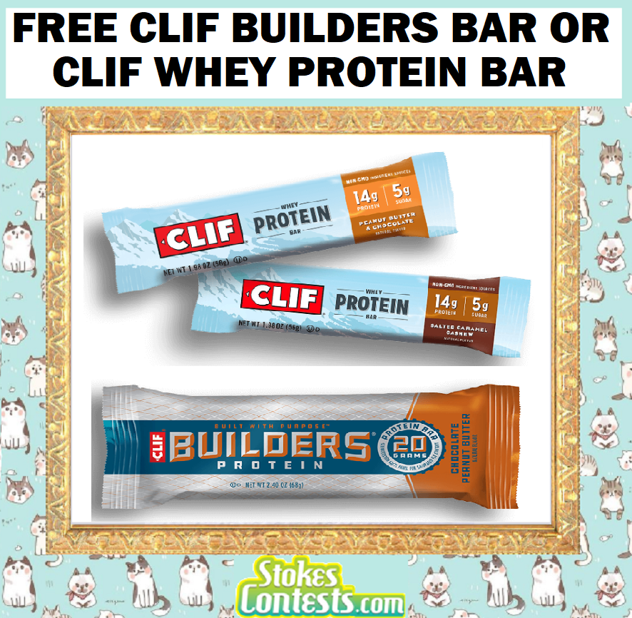 Image FREE CLIF Builders Bar Or CLIF Whey Protein Bar