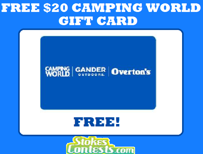 Image FREE $20 Camping World Gift Card