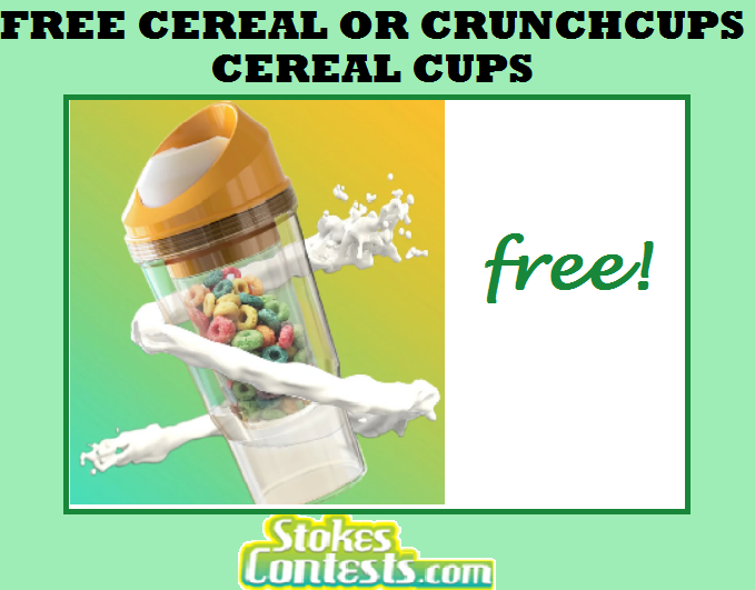 Image FREE Cereal or CrunchCups Cereal Cups