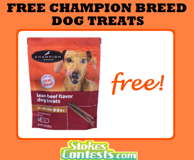 Image FREE Champion Dog Treats TODAY ONLY!