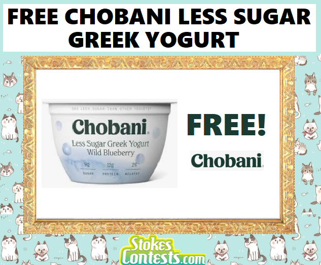 Image FREE Chobani Less Sugar Greek Yogurt