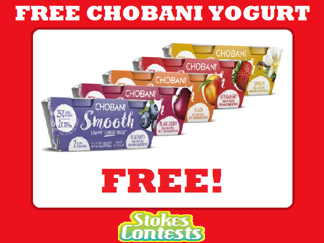 Image FREE Chobani 2 Pack Low Fat Yogurt TODAY ONLY!