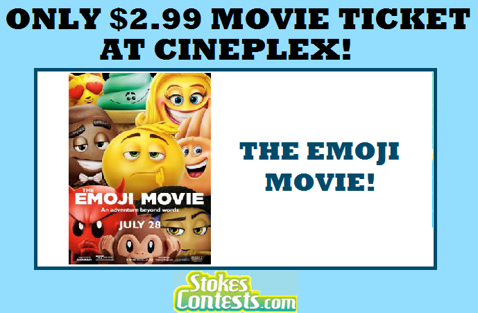 Image The Emoji Movie for ONLY $2.99 at Cineplex TOMORROW ONLY!