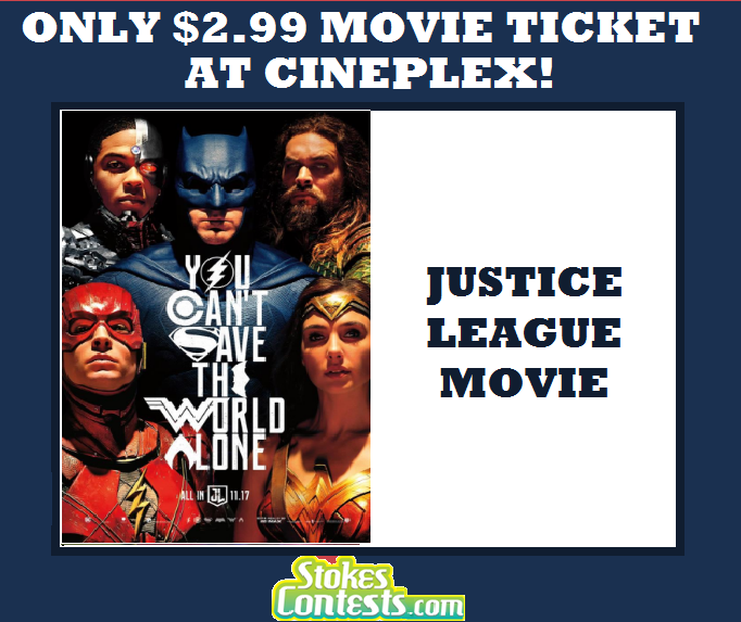 Image The Movie: Justice League for ONLY $2.99 at Cineplex