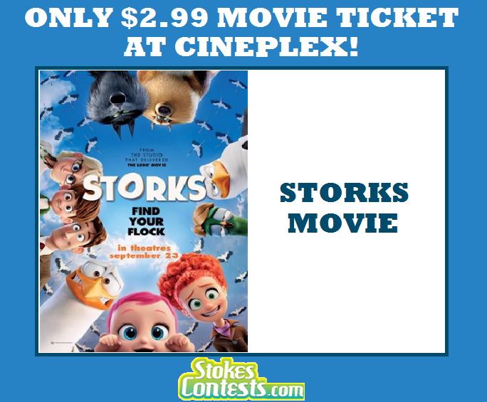 Image The Movie: Storks for ONLY $2.99 at Cineplex