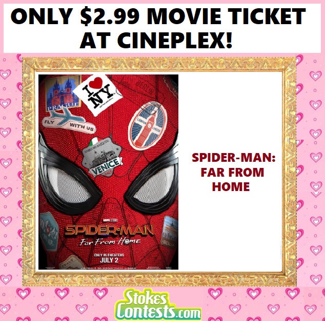 Image Spider-Man: Far From Home Movie For ONLY $2.99 at Cineplex!