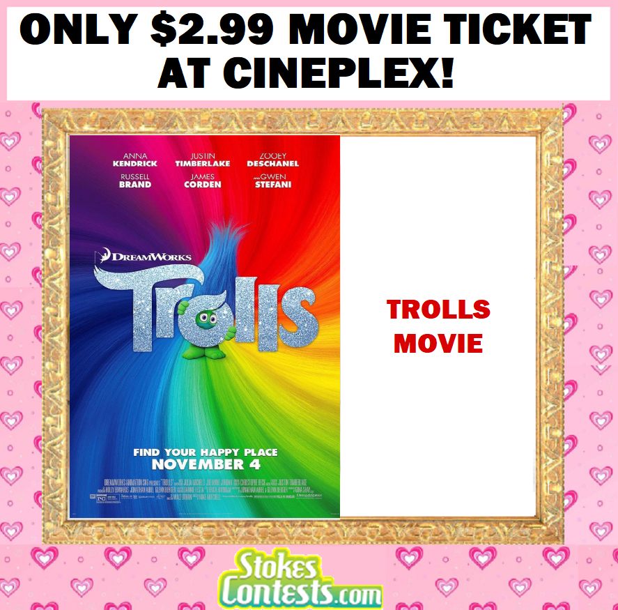 Image Trolls Movie for ONLY $2.99!
