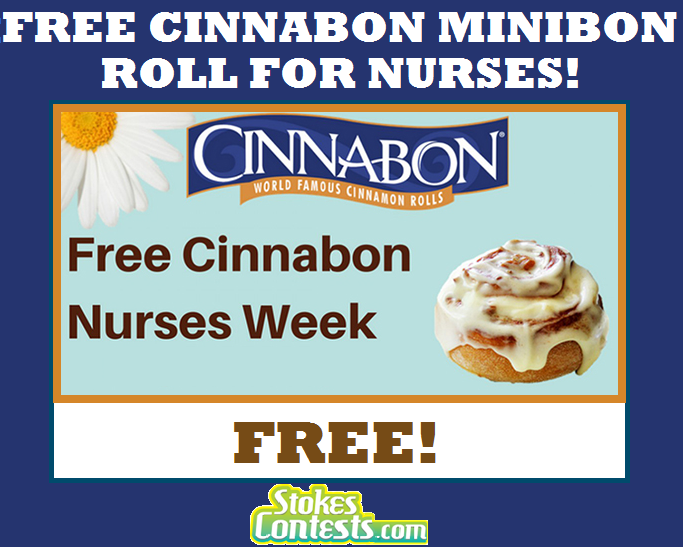 Image FREE Cinnabon Minibon for Nurses TOMORROW!