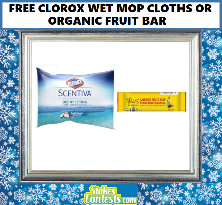Image FREE Clorox Scentiva Disinfecting Wet Mop Cloths Or Pure Organic Layered Fruit Bar