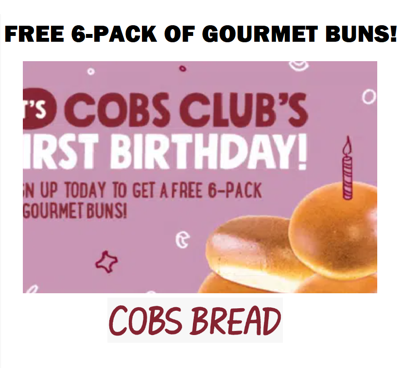 Image FREE 6-Pack of Gourmet Buns at Cobs Bread