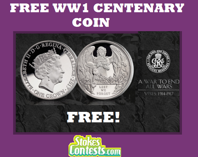 Image FREE WW1 Centenary Coin