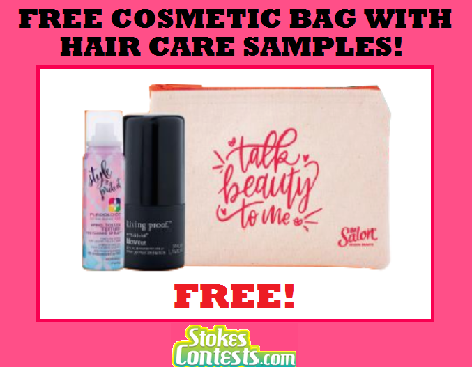 Image FREE Cosmetic Bag with Hair Care Samples! TODAY ONLY!