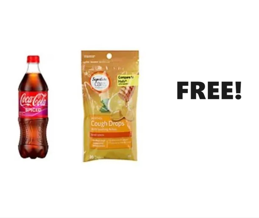 Image FREE Cough Drops & FREE Spiced Raspberry Coke