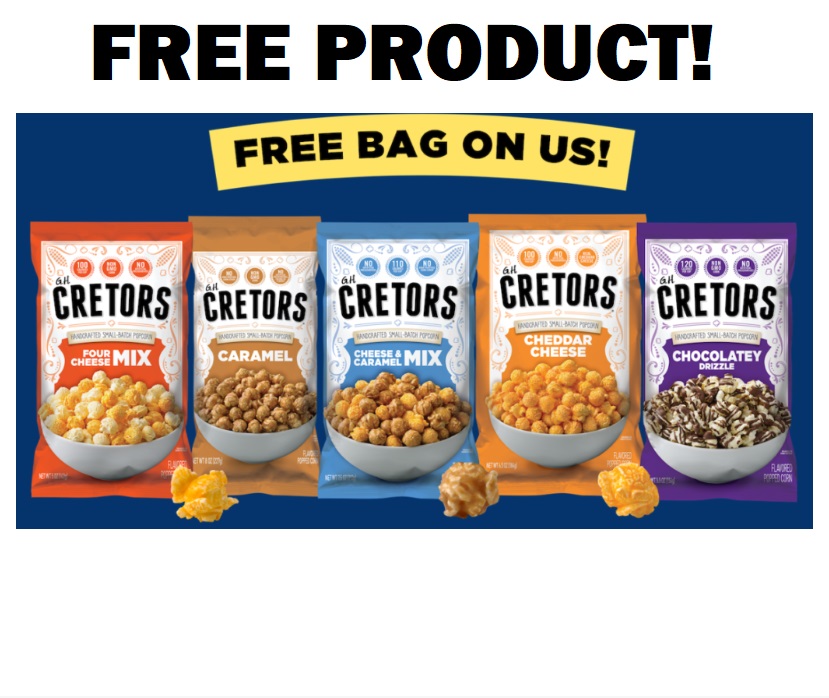 Image FREE Bag of Cretors Popcorn