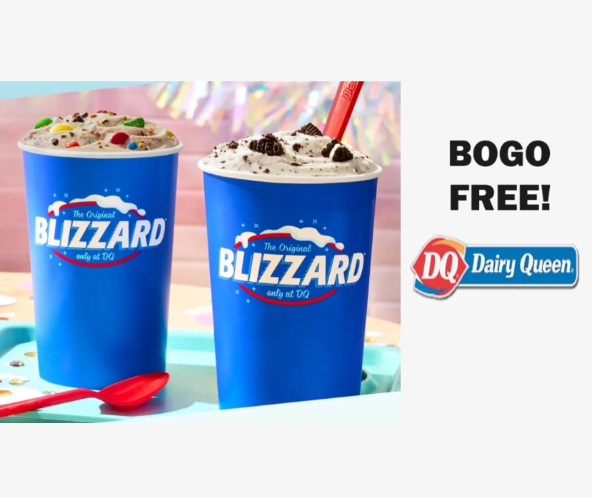 Image Buy One Get One FREE Any Size Blizzards at Dairy Queen 