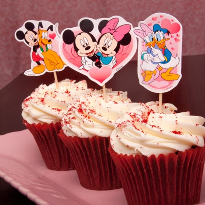 Image FREE Printable Mickey and Friends Valentine’s Day Cupcake Toppers