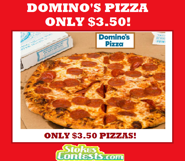 Image Domino's Pizza ONLY $3.50! TODAY ONLY! (Toronto & Ontario)
