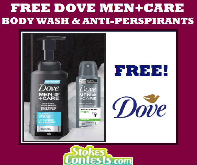 Image FREE Dove Men+Care Body Wash & Anti-perspirants!