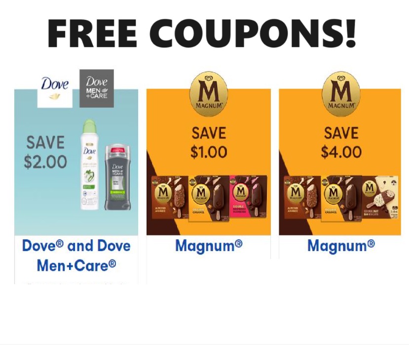 Image Save $1.50 on the Purchase of any Dove Shampoo, Save $1 when you buy any Magnum Ice Cream & MORE!
