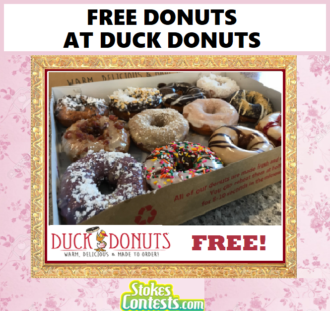 Image FREE Donut at Duck Donuts TODAY!
