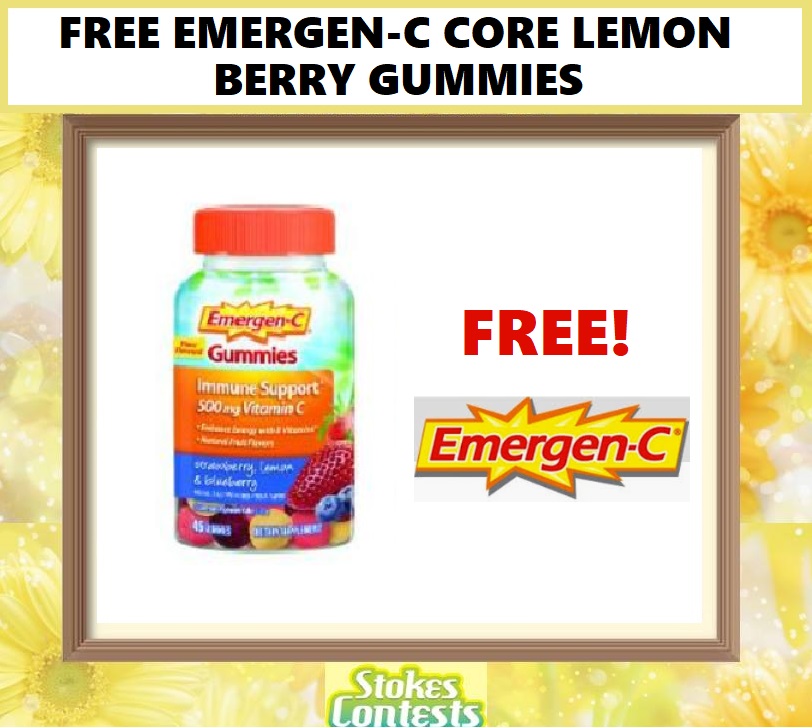 Image FREE Emergen-C Core Lemon Berry Gummies