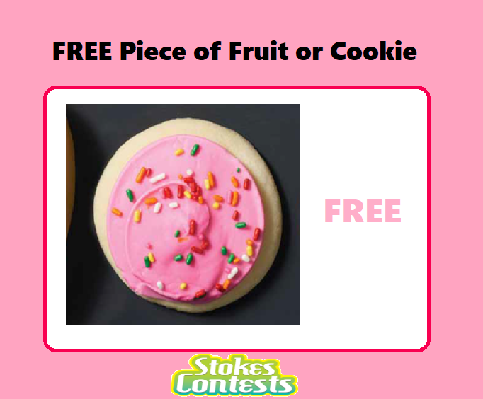 Image FREE Piece of Fruit or Cookie for Kids!