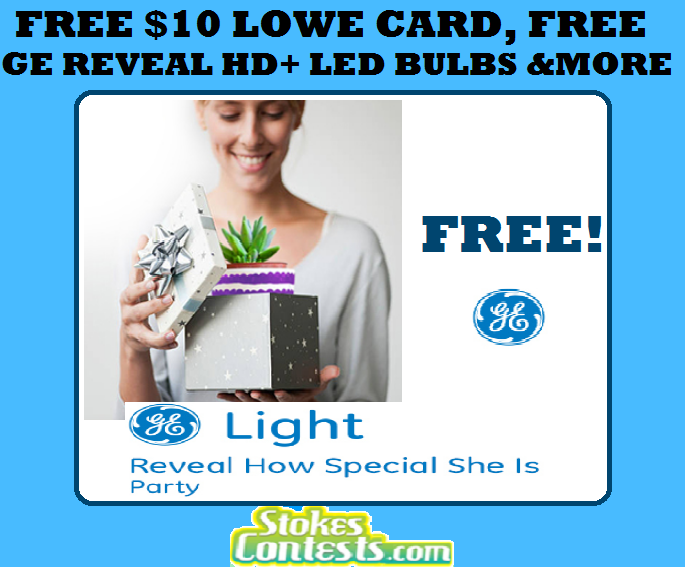 Image FREE $10 Lowe Gift Card, FREE GE Reveal HD+ LED Bulbs & MORE!
