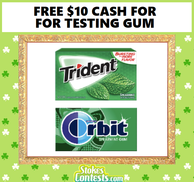 Image FREE $10 Cash for Testing Gum