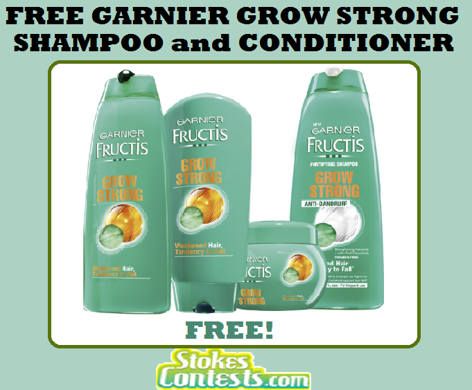 Image FREE Garnier Grow Strong Shampoo and Conditioner Samples