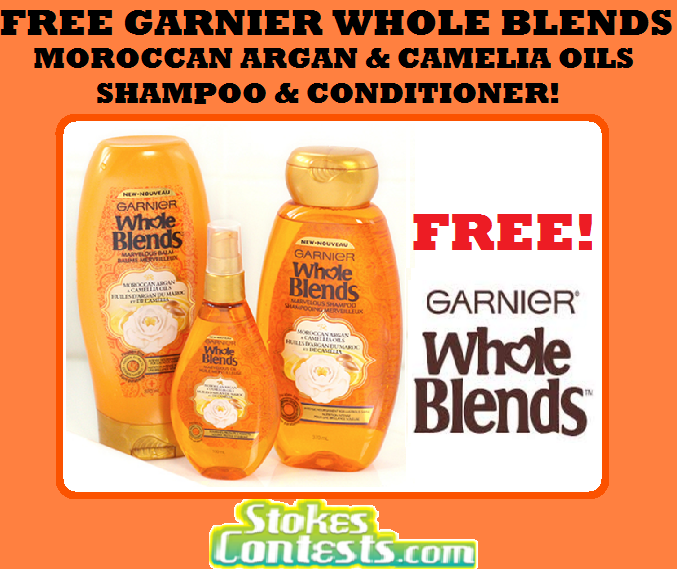 Image FREE Garnier Whole Blends Moroccan Argan & Camelia Oils Shampoo & Conditioner