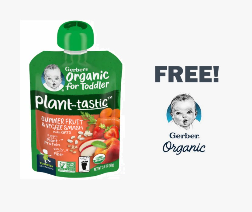 Image FREE Gerber Organic Plant-tastic Pouches