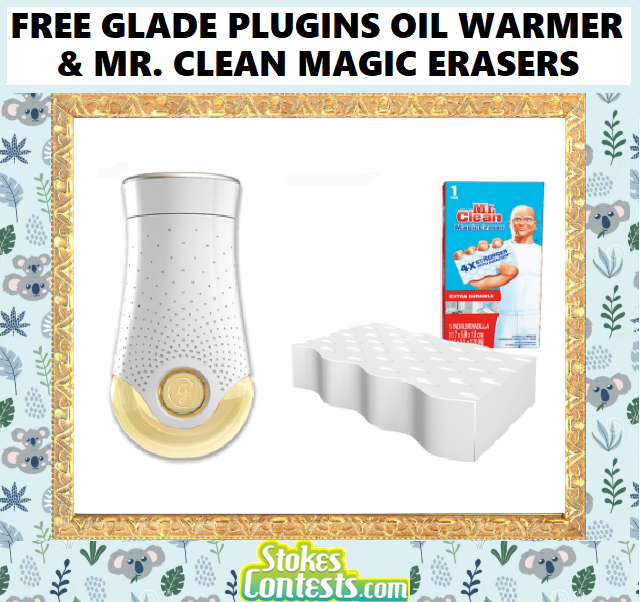 Image FREE Glade Plugins Scented Oil Warmer & FREE Mr. Clean Magic Erasers