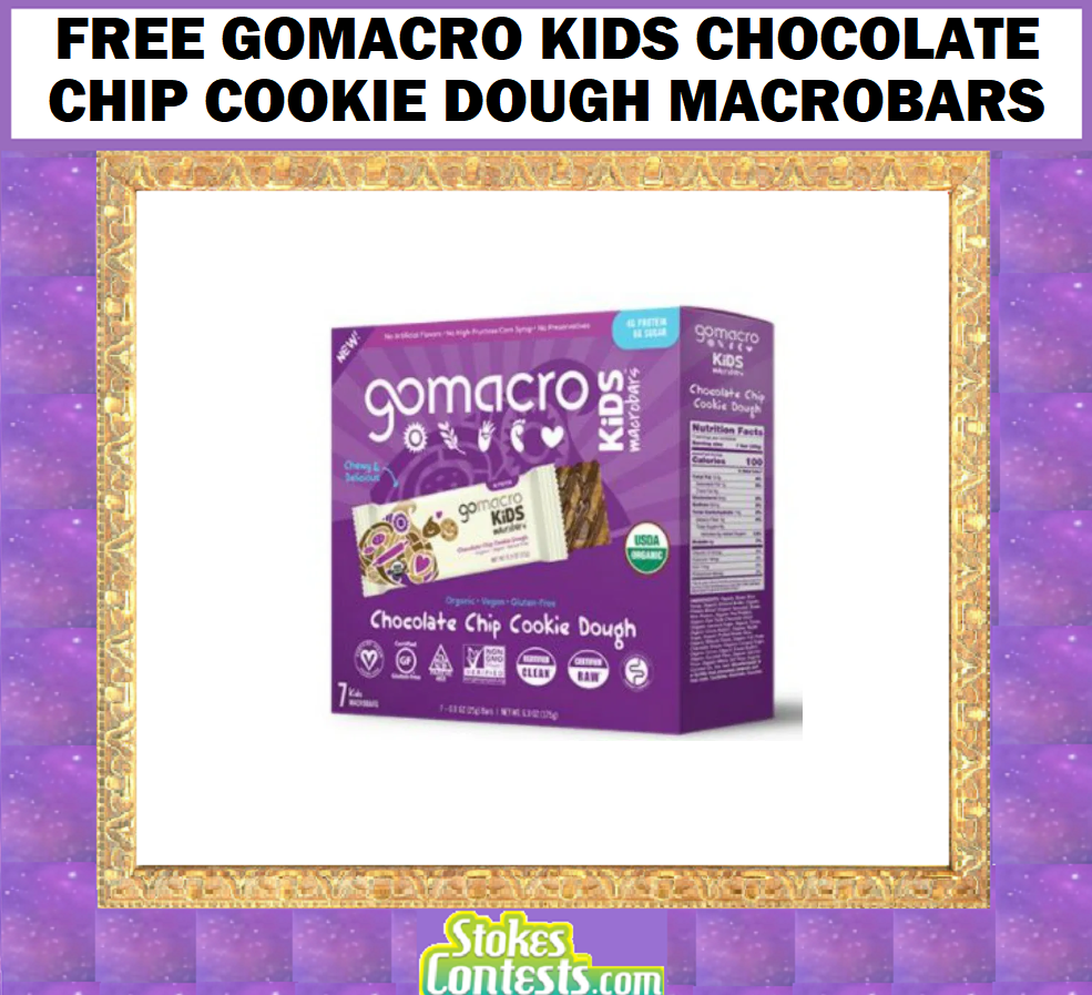 Image FREE GoMacro Kids Chocolate Chip Cookie Dough MacroBars