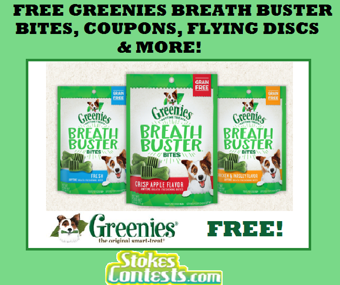 STOKES Contests Freebie FREE Greenies Breath Buster Bites, FREE
