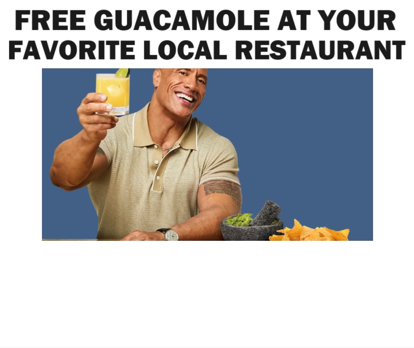 Image FREE Guacamole at your Favorite local Restaurant (after rebate)